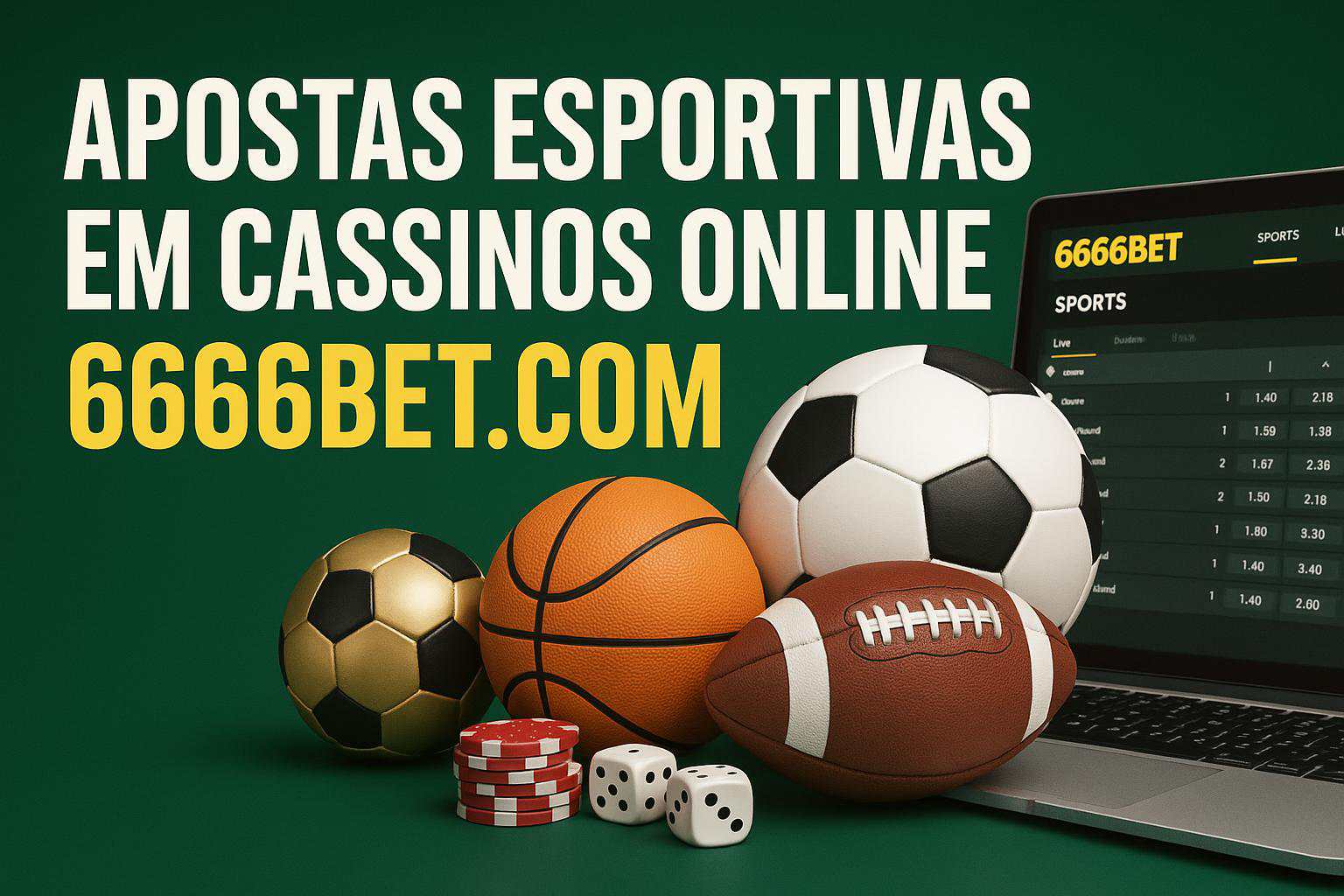 Apostas esportivas no cassino online 6666BET.COM .com